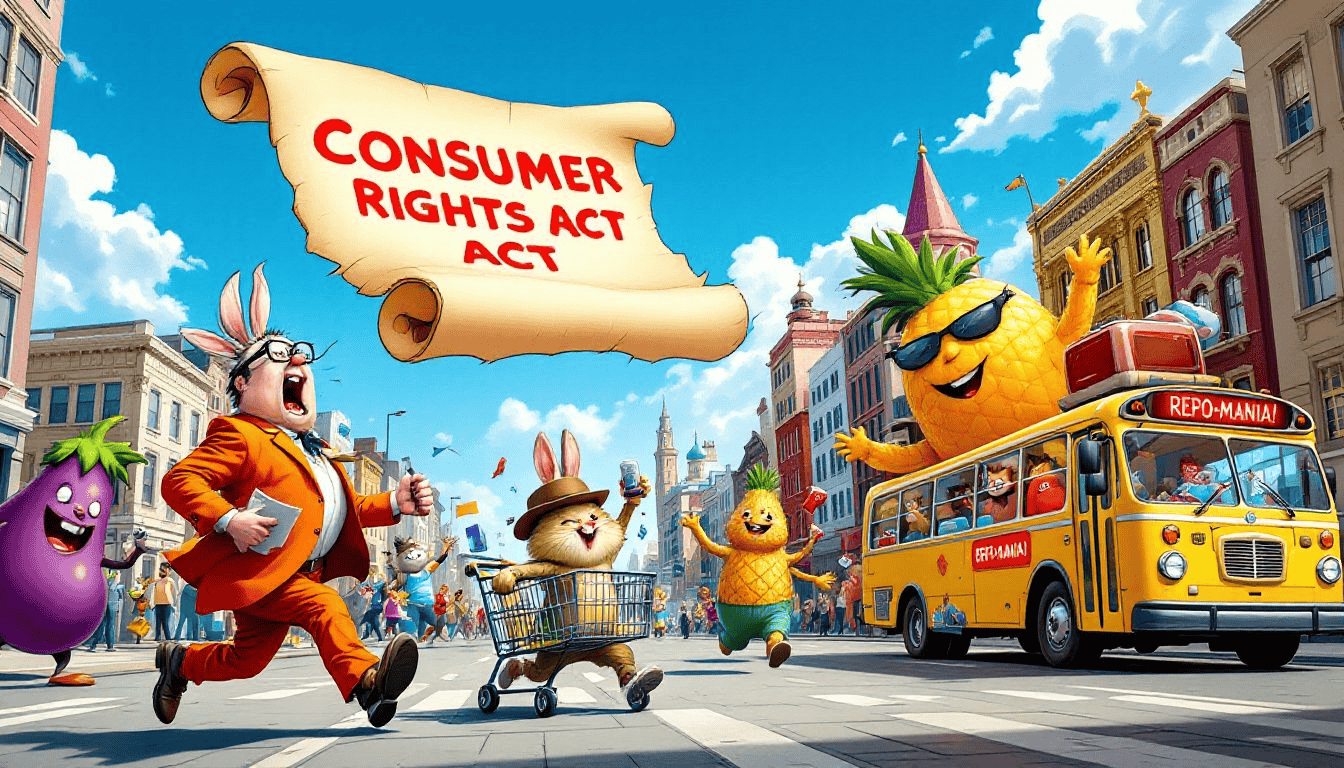 A legal document representing consumer rights in repossession cases.