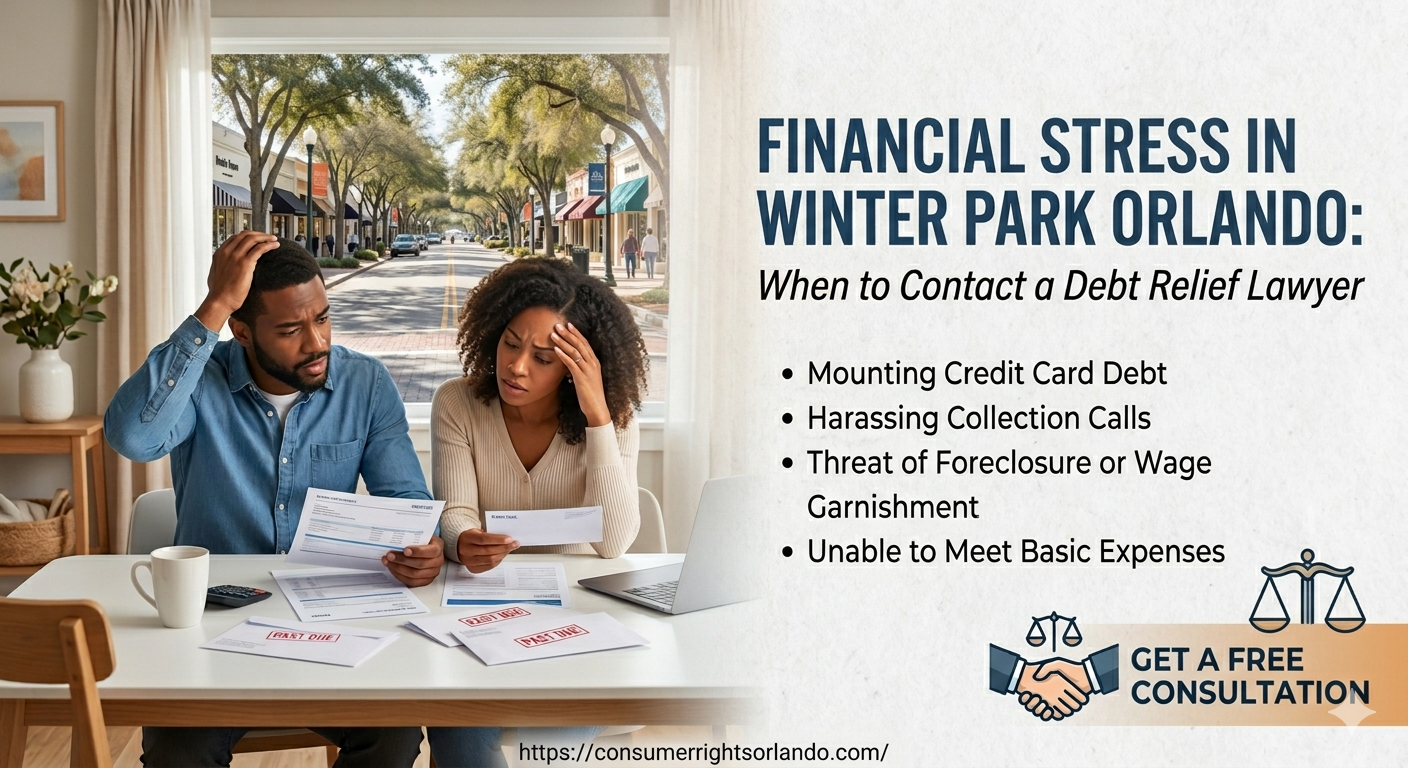 Financial Stress in Winter Park Orlando: When to Contact a Debt Relief Lawyer