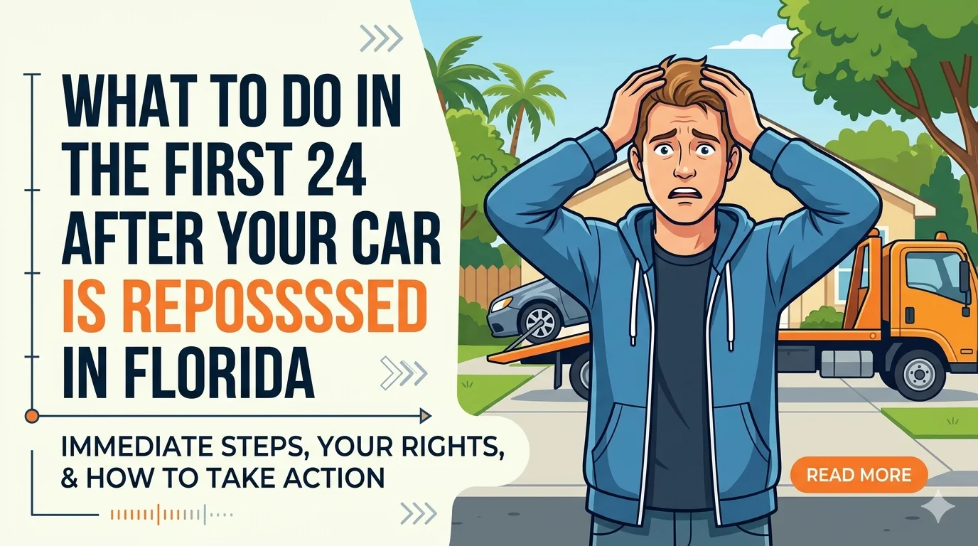 What to Do in the First 24 Hours After Your Car Is Repossessed in Florida