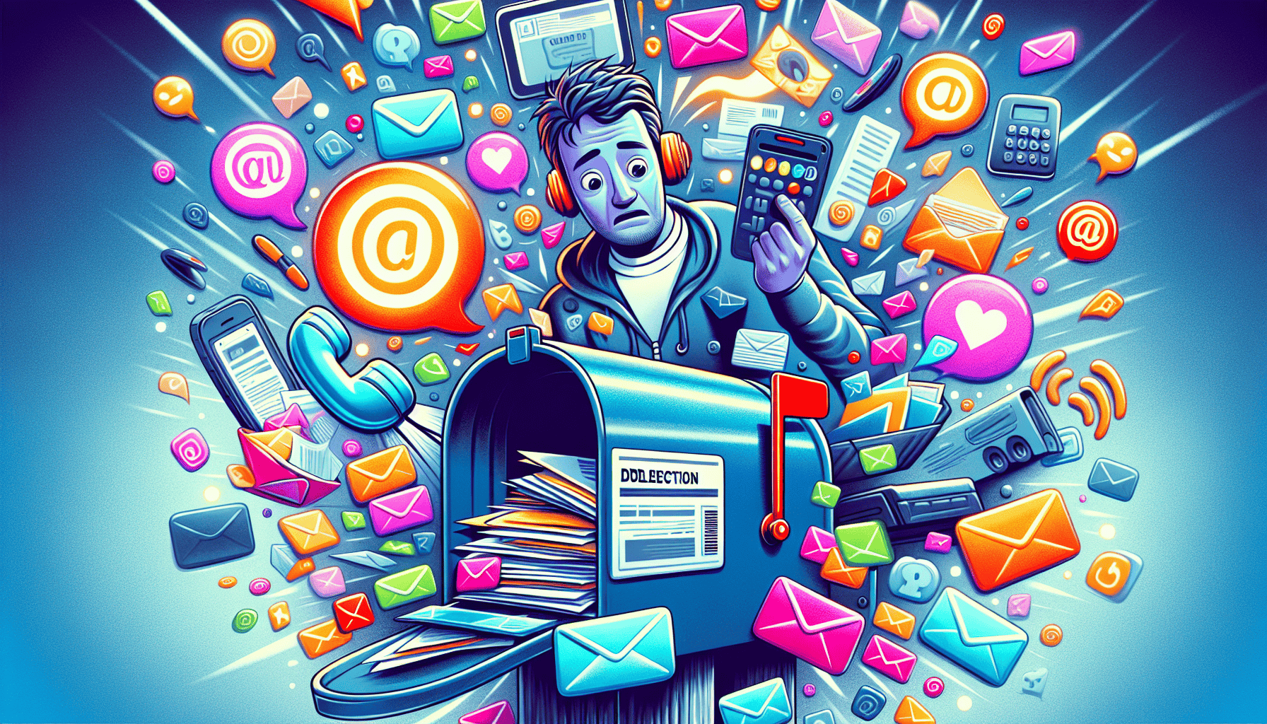 An illustration of various debt collection methods used by companies like Velocity Investments.